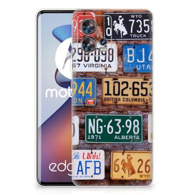 Motorola Edge 30 Fusion | Siliconen hoesje | met foto Kentekenplaten