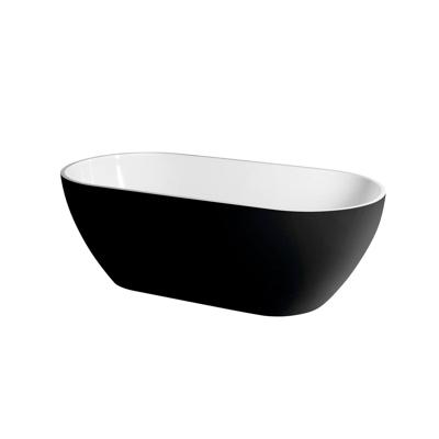 Vrijstaand Bad Sapho Reduta Marmer 170x80x58 cm Wit / Zwart Sapho