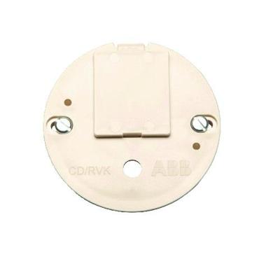 Centraaldoosdeksel, rond met haak en kroonsteen ABB voor de blauwe ronde centraaldozen CD/RVK