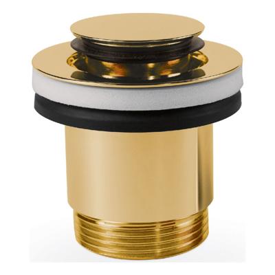 Afvoerplug Tres Valvulva | 5/4" | Click waste | Messing | Rond | 24k Goud glans Afvoerplug Tres Valvulva | 5/4" | Click waste | Messing | Rond | 24k Goud glans