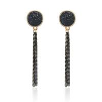 Fashion zwart Rhinestone lange Drop Oorbellen voor vrouwen Jewelry(BLACK) - thumbnail