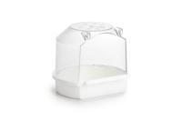 Rond badhuisje voor vogels klein wit - thumbnail