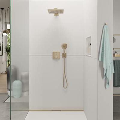 Hansgrohe FixFit E muuraansluitbocht met handdouchehouder, Brushed Bronze
