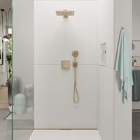 Hansgrohe FixFit E muuraansluitbocht met handdouchehouder, Brushed Bronze - thumbnail