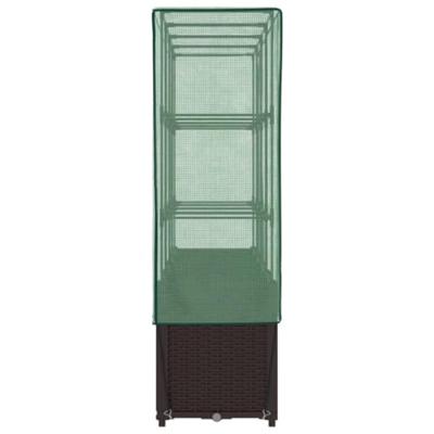Plantenbak verhoogd met kashoes 160x40x153 cm rattanlook