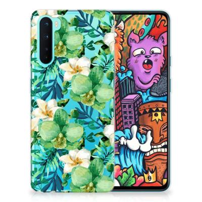 OnePlus Nord | TPU Case | Orchidee Groen OnePlus Nord | TPU Case | Orchidee Groen