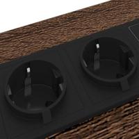 Nachtkastje bruin eikenkleur Bewerkt hout - thumbnail