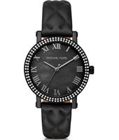 Horlogeband Michael Kors MK2620 Leder Zwart 18mm - thumbnail