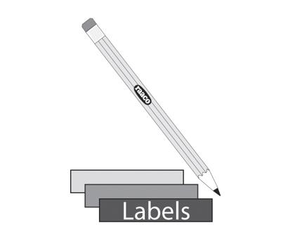 Raaco Etiketten v. bakje 2-80 3-160 16x10125 - 107839 107839