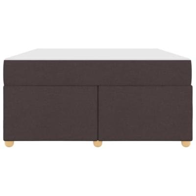Bedframe met matras Donkerbruin 160 x 200 cm Stof
