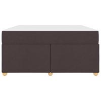 Bedframe met matras Donkerbruin 160 x 200 cm Stof - thumbnail