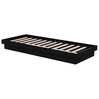 Bedframe massief hout zwart 75x190 cm 2FT6 Small Single - thumbnail