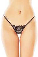 String met kant Anaïs Zwart XXL/XXXL - thumbnail