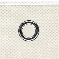 VidaXL Opbergboxen 4 st 32x32x32 cm stof wit - thumbnail