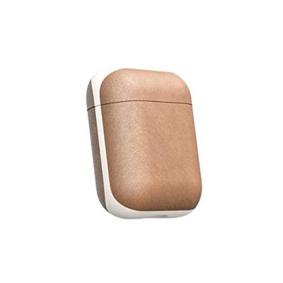 Nomad Airpod Case schokbestendige beschermhoes van echt leer, beige