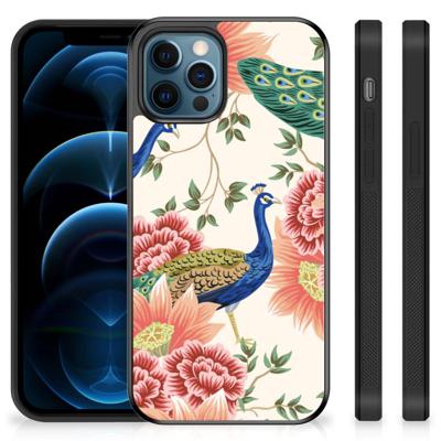 Back Cover voor iPhone 12 Pro | 12 (6.1") Pink Peacock