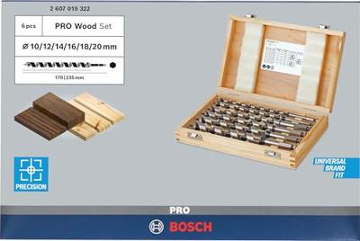 Bosch Accessoires 6-delige slangenborenset 10; 12; 14; 16; 18; 20 mm/235 mm 6st - 2607019322 - thumbnail
