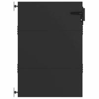 Tuinpoort met slot Zwart 105 x 125 cm Poedergecoat staal - thumbnail