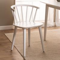 Bendt Eetkamerstoel 'Chez' Rubberhout, kleur Wit - thumbnail