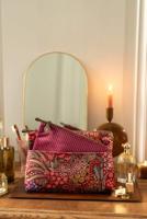 Pip Studio Pip Studio Caryn Cosmetic Bag Combi Querida Velvet Red 26x7.5x18cm/22x1x13cm - thumbnail