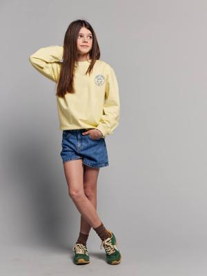 Kinder short van katoenen jeans middenblauw Kinder short van katoenen jeans middenblauw