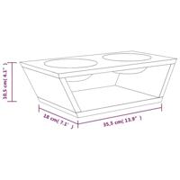 Hondenvoerbakken verhoogd 35,5x18x10,5 cm bamboe - thumbnail