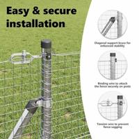 VidaXL Afrasteringspaal zilver 50 x 0,4 m (25 x 25 mm gaas) staal - thumbnail