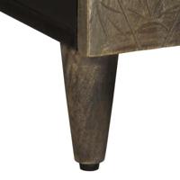 Tv-meubel 105x33,5x46 cm massief mangohout lichtgrijs - thumbnail