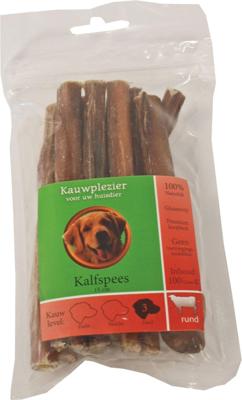 Natuurlijke snack zak kalfspezen 15 cm 100 gram Kauwplezier Gebr. de Boon - Gebr de boon
