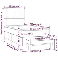 Boxspring met matras fluweel roze 90x200 cm - thumbnail
