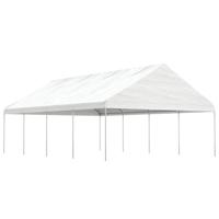 Prieel met dak 8,92x5,88x3,75 m polyetheen wit - thumbnail