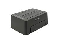 Delock 63957 USB Type-C 10 Gbps dockingstation voor 2 x SATA HDD/SSD met kloonfunctie - thumbnail