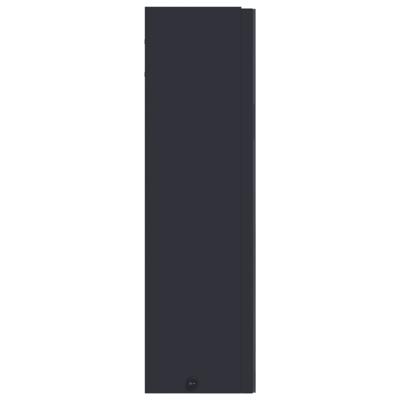 Badkamerkast met spiegel en LED 60x13x52 cm grijs