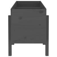 VidaXL Plantenbak verhoogd 121x50x57 cm massief grenenhout grijs - thumbnail