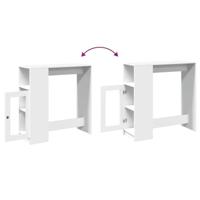 Bartafel met rekken 101x40x103,5 cm bewerkt hout wit - thumbnail