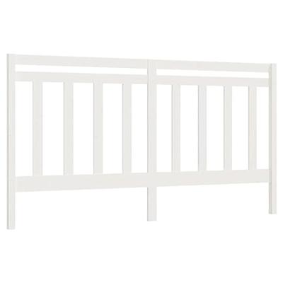 Hoofdbord 206x4x100 cm massief grenenhout wit