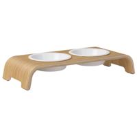 dogBar® Honden voerbar Wooden, bruin, Maat: S-Large - thumbnail