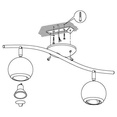 Eglo Led plafondspotBimeda led 2-lichts wit - 31002