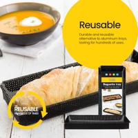 Nostik baguette tray 31x11x3 cm zwart - thumbnail