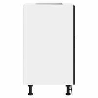 Keuken onderkast "Porto" bewerkt hout zwart - thumbnail