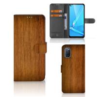 OPPO A72 | OPPO A52 | Book Style Case | Donker Hout - thumbnail