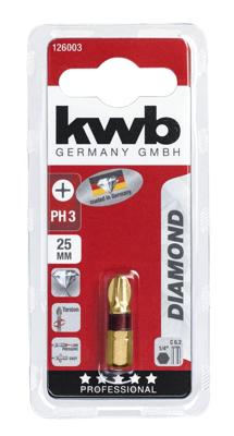 Bit Diamond 25 mm phillips Nr. 3 kaart Eurofix - Eurofix