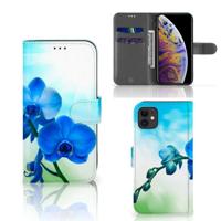 Apple iPhone 11 Hoesje Orchidee Blauw - Cadeau voor je Moeder - thumbnail