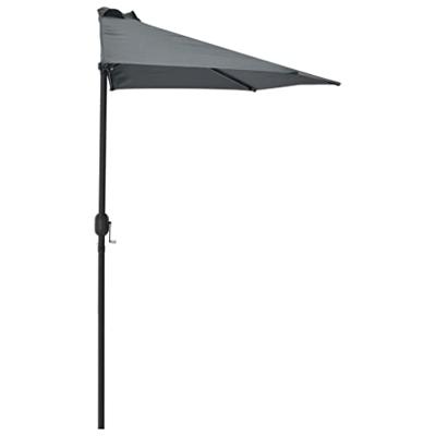 VidaXL Balkonparasol half met aluminium paal 270x144 cm antraciet - thumbnail