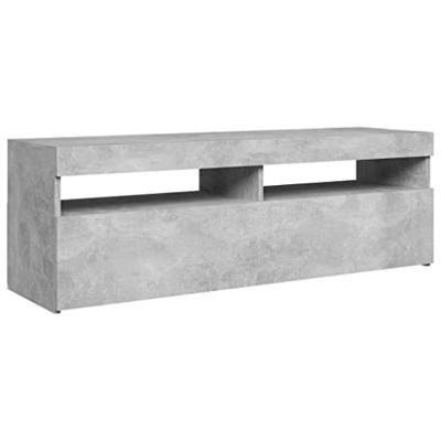 Tv-meubel met LED-verlichting 120x35x40 cm betongrijs