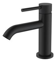 Ribbd fonteinkraan 1/2" mat zwart - thumbnail