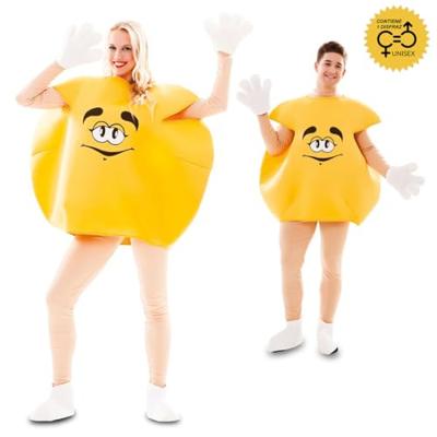 M&M Kostuum Volwassenen Geel - thumbnail