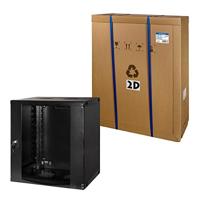 LogiLink W12F64B 19 wandgemonteerde rack kast zwart - thumbnail