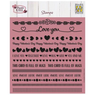 Nellie's Choice • clear stamps strips love & hugs 13st.