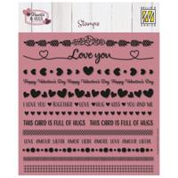 Nellie's Choice • clear stamps strips love & hugs 13st. - thumbnail